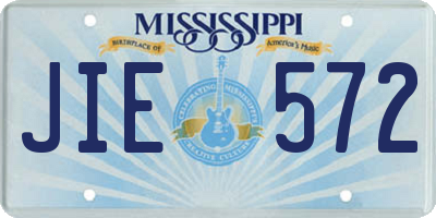 MS license plate JIE572