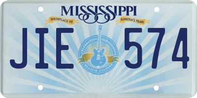 MS license plate JIE574