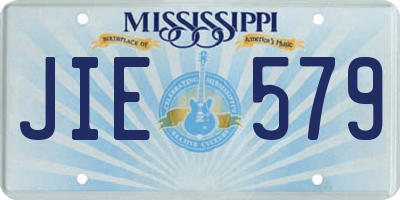 MS license plate JIE579