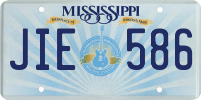 MS license plate JIE586