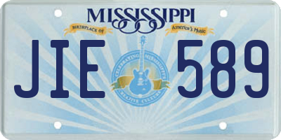 MS license plate JIE589