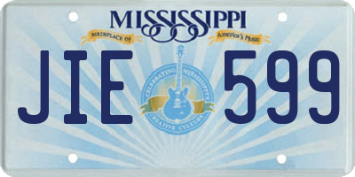 MS license plate JIE599