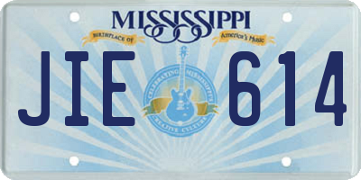 MS license plate JIE614