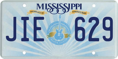 MS license plate JIE629