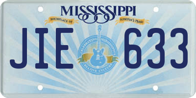 MS license plate JIE633