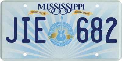 MS license plate JIE682