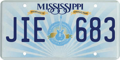 MS license plate JIE683