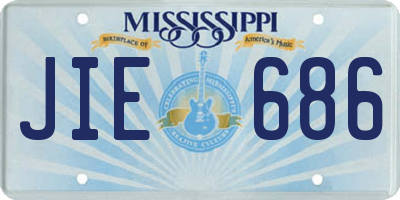 MS license plate JIE686