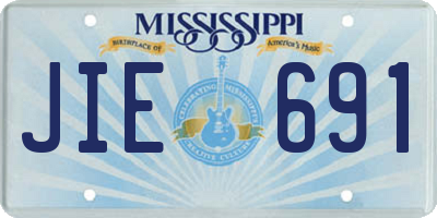 MS license plate JIE691