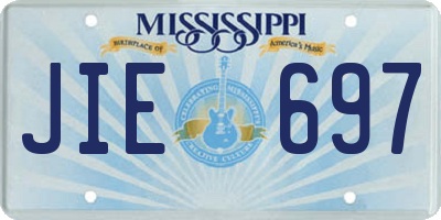 MS license plate JIE697