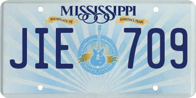 MS license plate JIE709
