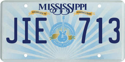 MS license plate JIE713