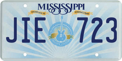 MS license plate JIE723