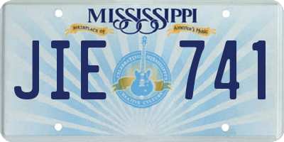 MS license plate JIE741