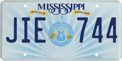 MS license plate JIE744