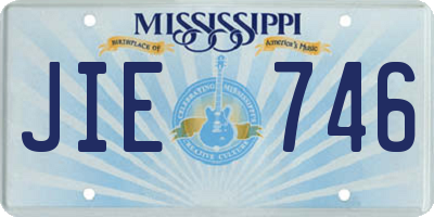 MS license plate JIE746