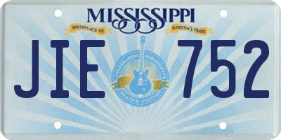 MS license plate JIE752