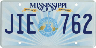 MS license plate JIE762