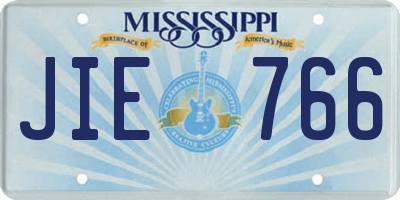 MS license plate JIE766