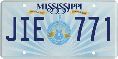 MS license plate JIE771
