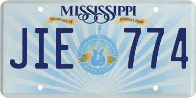 MS license plate JIE774