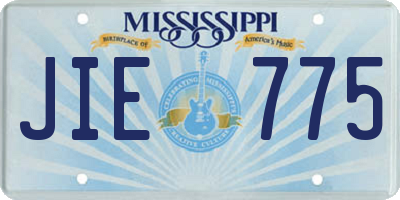 MS license plate JIE775