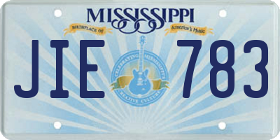 MS license plate JIE783