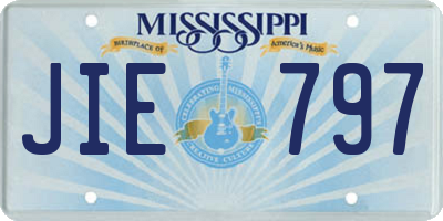 MS license plate JIE797