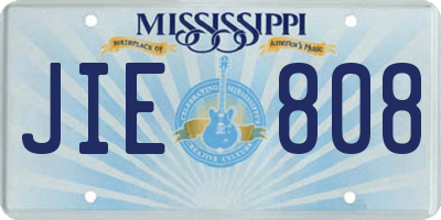 MS license plate JIE808