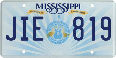 MS license plate JIE819