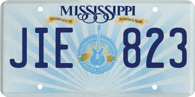 MS license plate JIE823