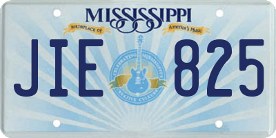 MS license plate JIE825