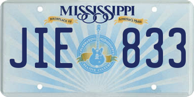 MS license plate JIE833