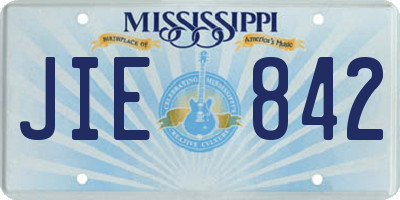 MS license plate JIE842