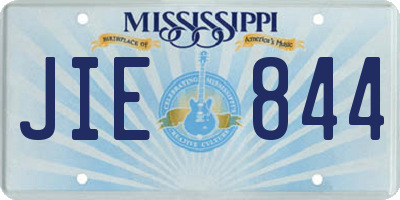 MS license plate JIE844