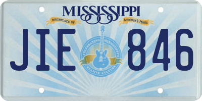 MS license plate JIE846