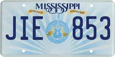 MS license plate JIE853