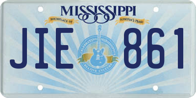 MS license plate JIE861