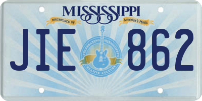 MS license plate JIE862