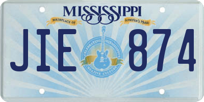 MS license plate JIE874