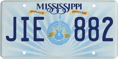 MS license plate JIE882