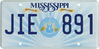 MS license plate JIE891