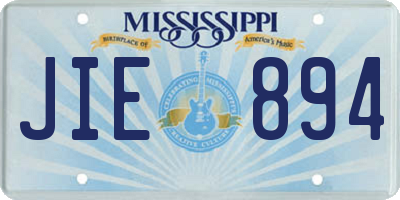 MS license plate JIE894