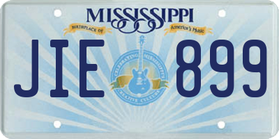 MS license plate JIE899