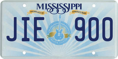 MS license plate JIE900