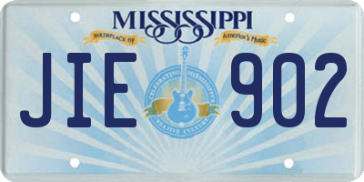 MS license plate JIE902