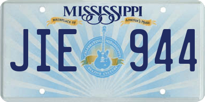 MS license plate JIE944