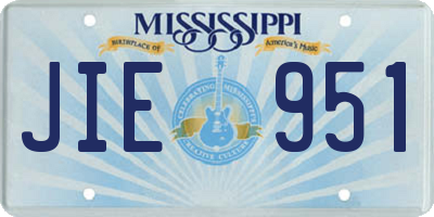 MS license plate JIE951