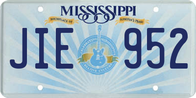 MS license plate JIE952
