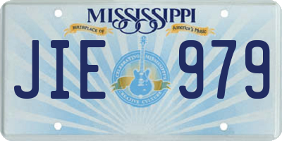 MS license plate JIE979